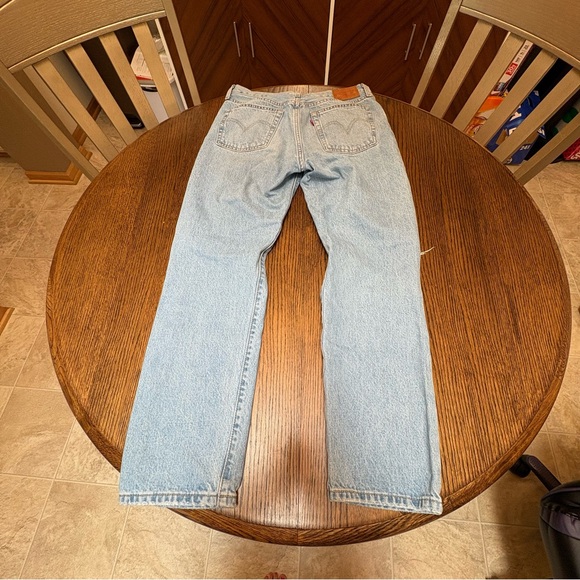 Levi's 501 Skinny Jeans Women Blue High Rise Distressed Size 29x28 - Picture 10 of 12